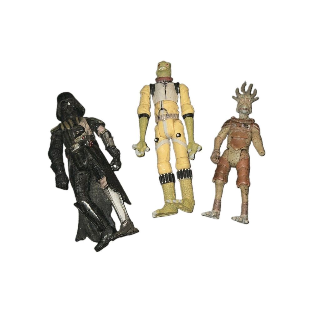 Star Wars Action Figure Lot of 3 Clegg Holdfast Battle Damaged Darth Vader Bossk